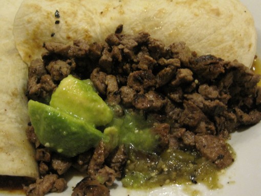 cesina taco, with marinated steak as the filling.